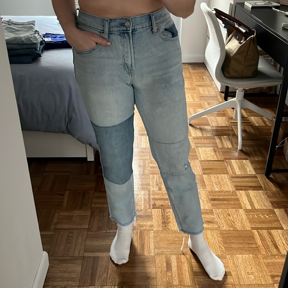 GAP Two-Tone Girlfriend Jeans - Picture 2 of 5